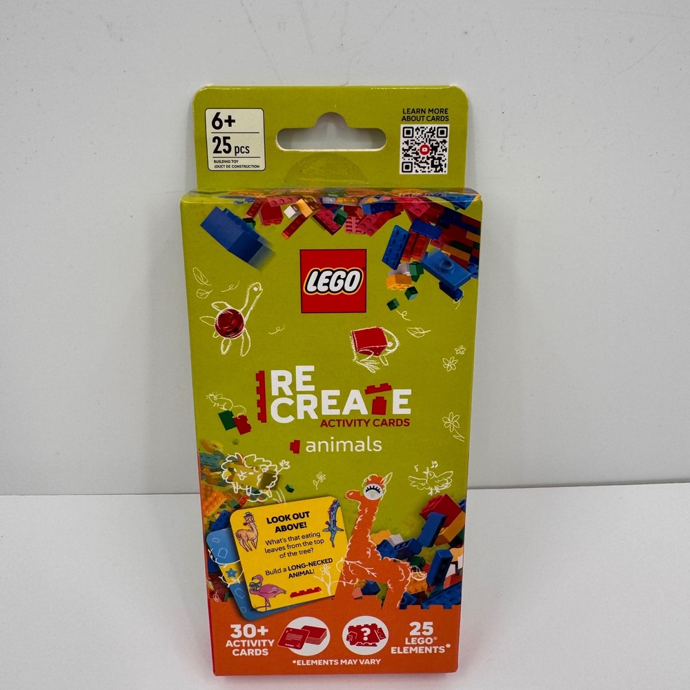 Sealed LEGO ReCreate Activity Cards Animals 25 Pieces 30 Cards Ages 6+ New